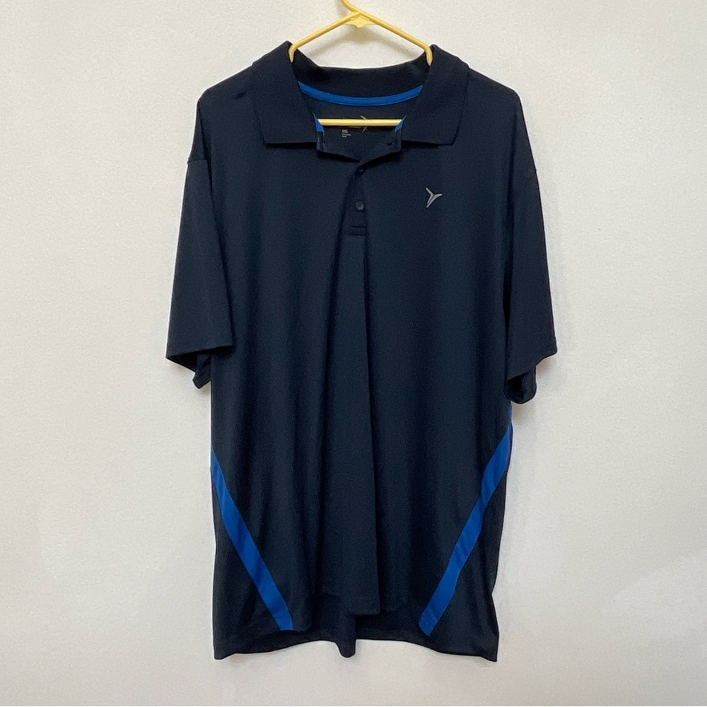 NWT Active Old Navy Go Dry Moisture Wicking Navy Blue Polo Shirt Size XXL